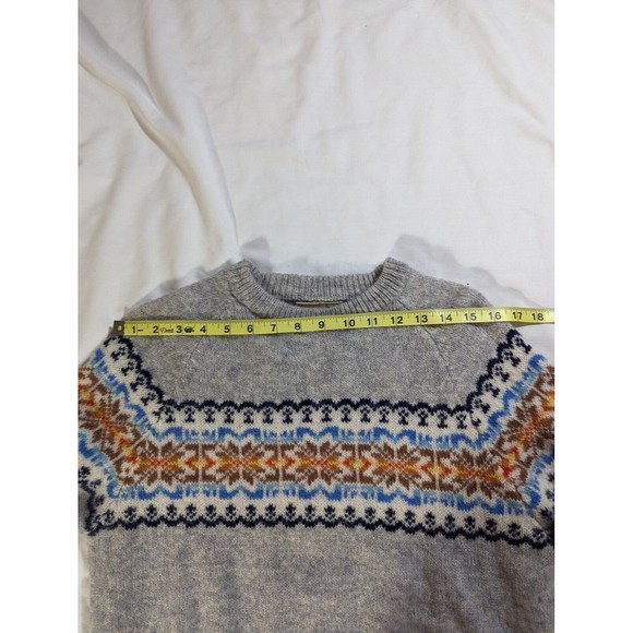Vintage Gaeltarra Womens Pure Wool Pullover Sweater Grey Size 40" Fairisle - Picture 7 of 9